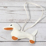 Faux Leather Dachshund Dog Bag Charm - Madeline Love - Flyclothing LLC