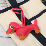 Faux Leather Dachshund Dog Bag Charm - Madeline Love - Flyclothing LLC