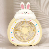 Cartoon Bunny Desk Mini Fan - Madeline Love - Flyclothing LLC