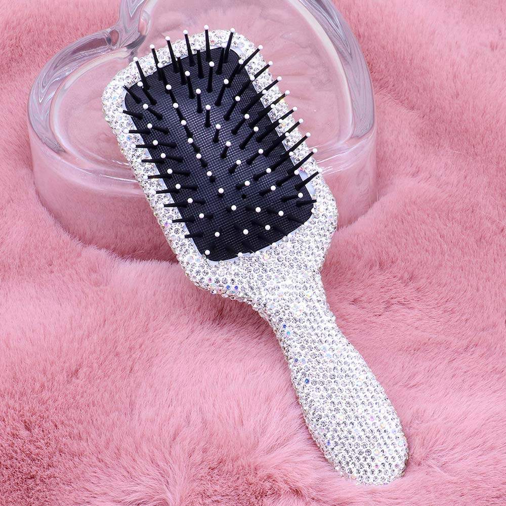 Rhinestone Pave Hair Brush - Madeline Love - Flyclothing LLC