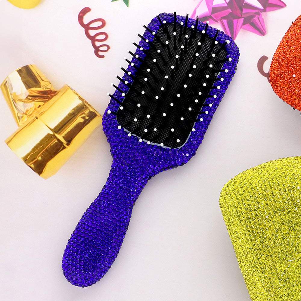 Rhinestone Pave Hair Brush - Madeline Love - Flyclothing LLC