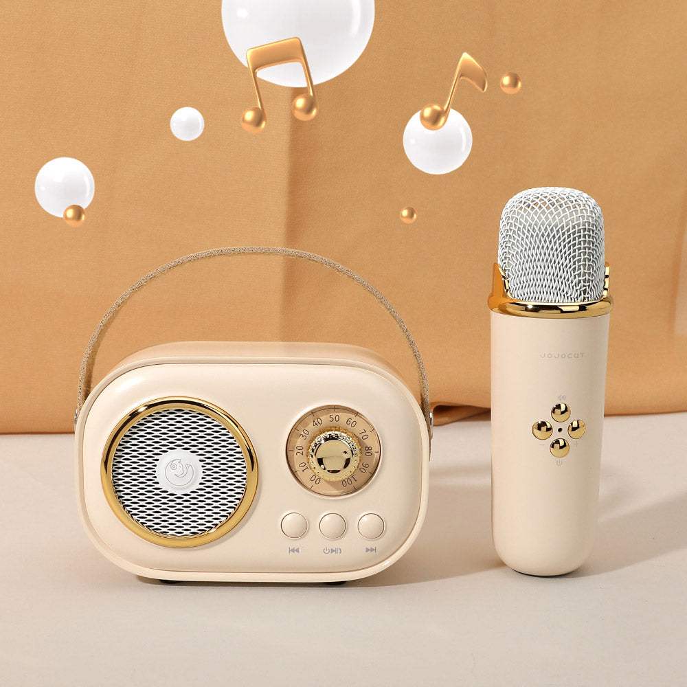 Mini Retro Karaoke Machine Portable Bluetooth Speaker with Microphone - Madeline Love - Flyclothing LLC