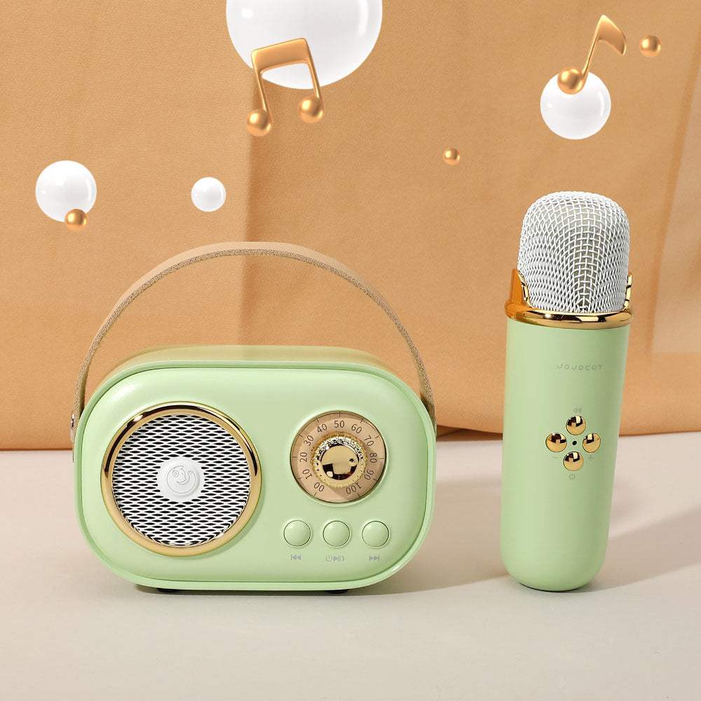 Mini Retro Karaoke Machine Portable Bluetooth Speaker with Microphone - Madeline Love - Flyclothing LLC