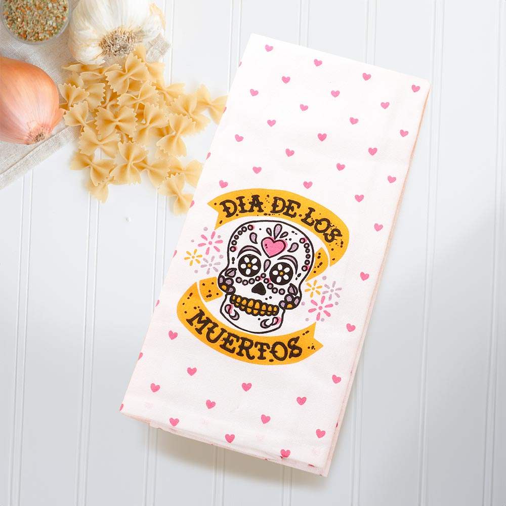 DIA DE LOS MUERTOS Message Day Of The Death Printed Kitchen Towel - Madeline Love - Flyclothing LLC
