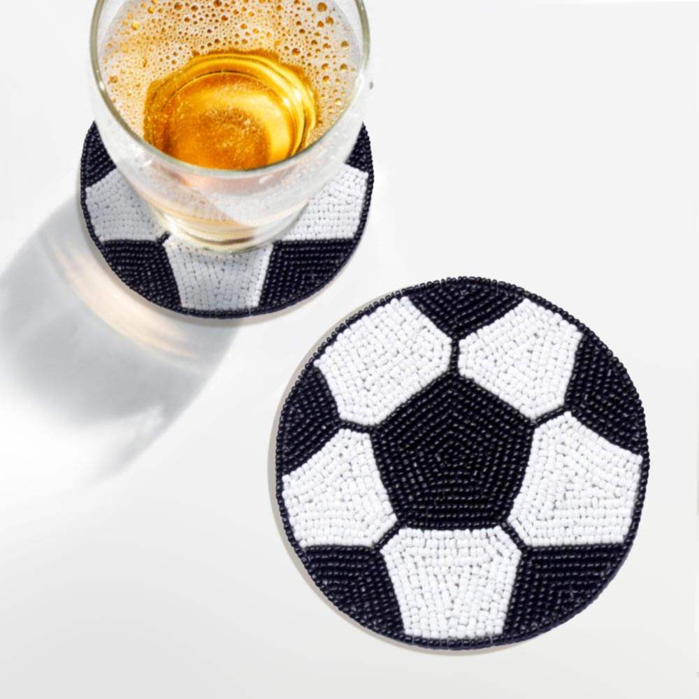 Seed Beaded Soccer Coaster - Madeline Love - Flyclothing LLC