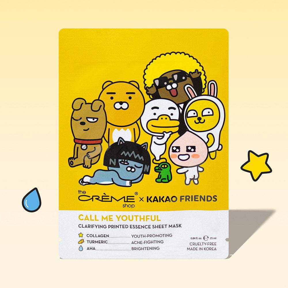 KAKAO FRIENDS CALL ME YOUTHFUL Printed Essence Face Sheet Mask - Madeline Love - Flyclothing LLC