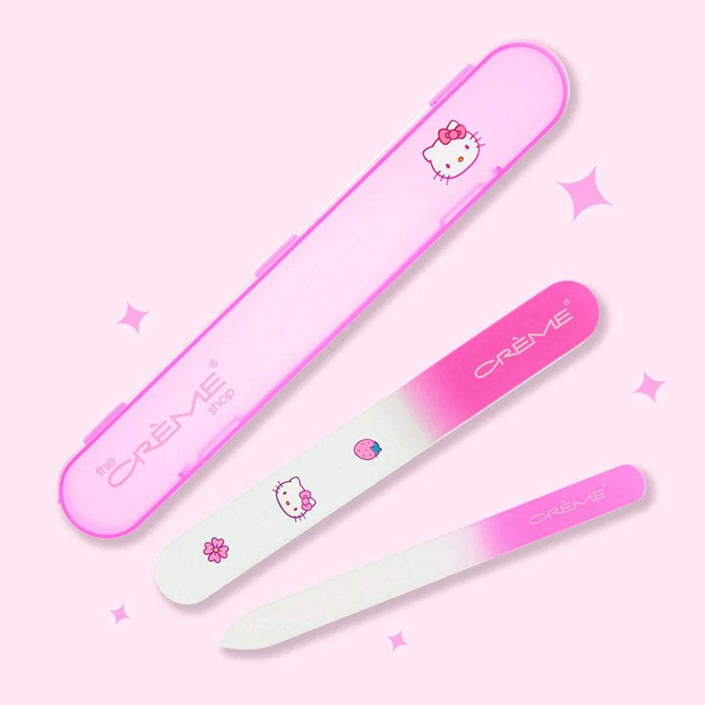 3PCS - Hello Kitty Premium Glass Nail File Set - Madeline Love - Flyclothing LLC