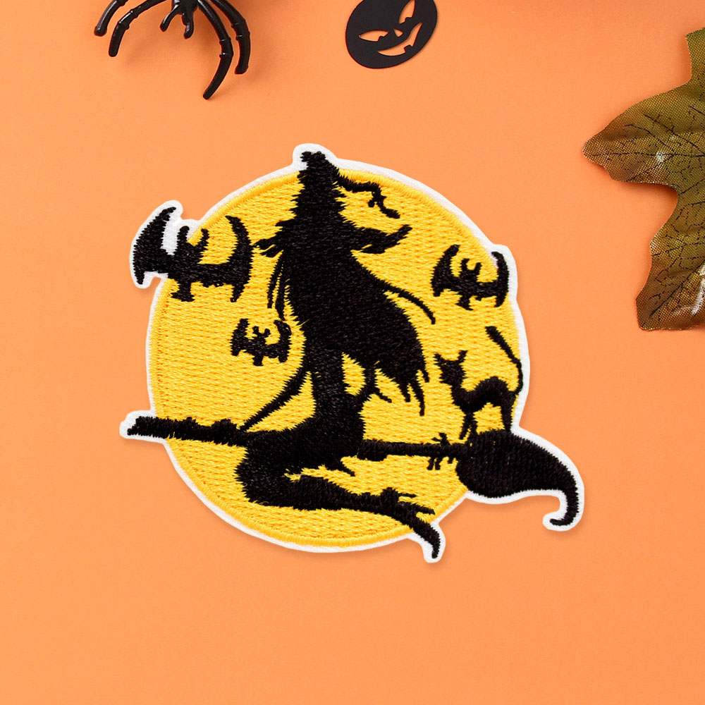 Halloween Flying Witch Iron On Patch - Madeline Love - Flyclothing LLC