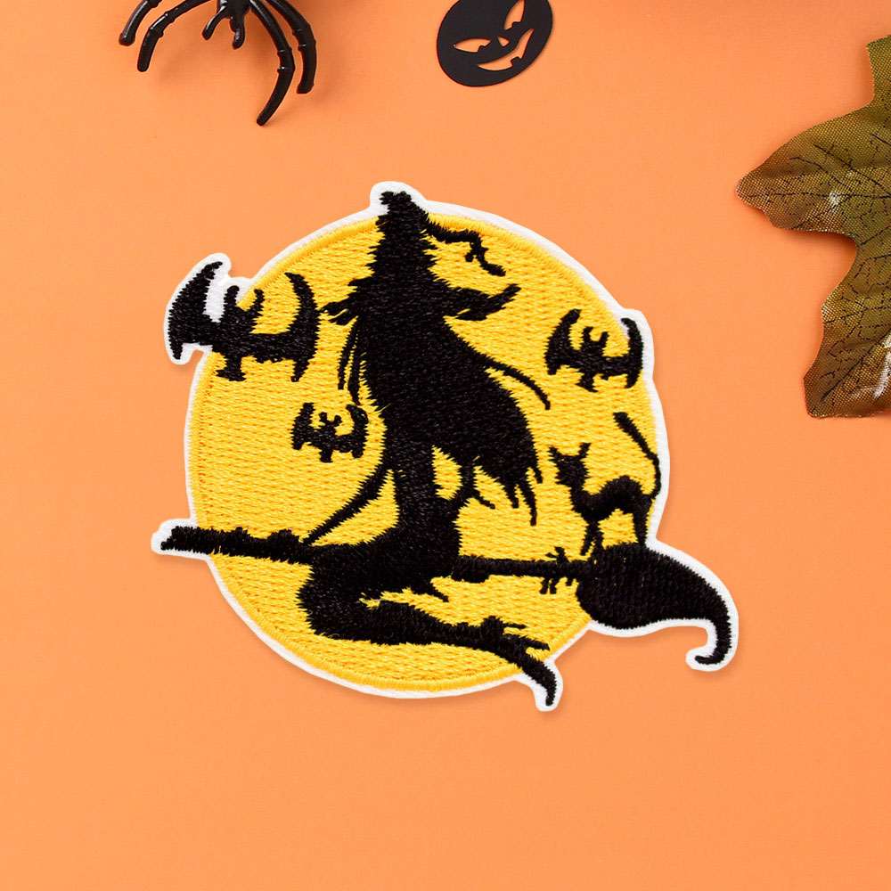 Halloween Flying Witch Iron On Patch - Madeline Love - Flyclothing LLC