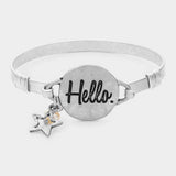 Hello Message Star Charm Hook Bracelet - Madeline Love - Flyclothing LLC