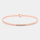 "Island Gal" Thin Brass Metal Hook Bracelet - Madeline Love - Flyclothing LLC