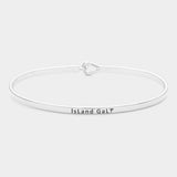 "Island Gal" Thin Brass Metal Hook Bracelet - Madeline Love - Flyclothing LLC