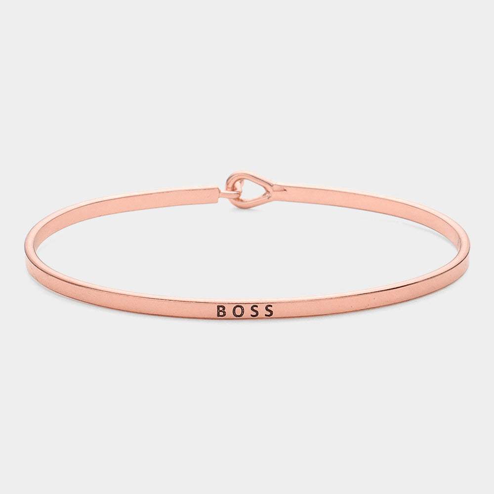 "Boss" Thin Brass Metal Hook Bracelet - Madeline Love - Flyclothing LLC