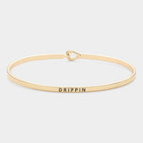 "Drippin" Thin Brass Metal Hook Bracelet - Madeline Love - Flyclothing LLC