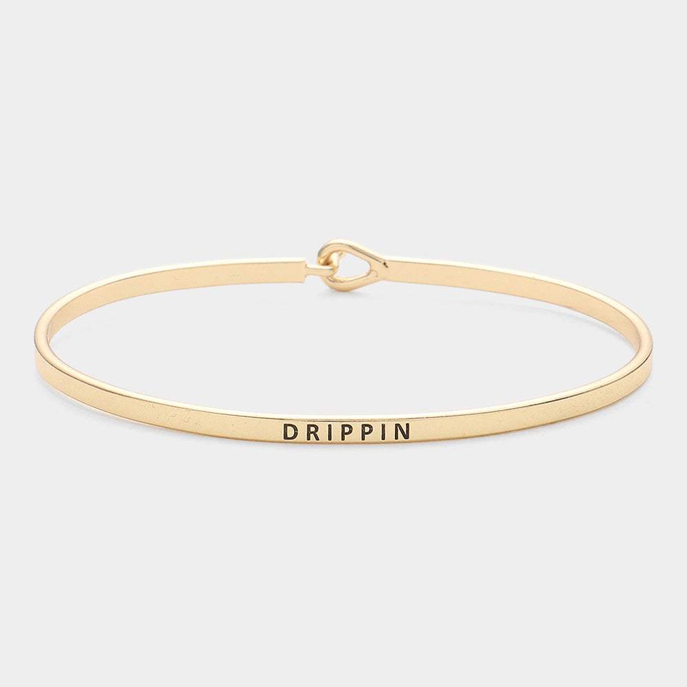 "Drippin" Thin Brass Metal Hook Bracelet - Madeline Love - Flyclothing LLC