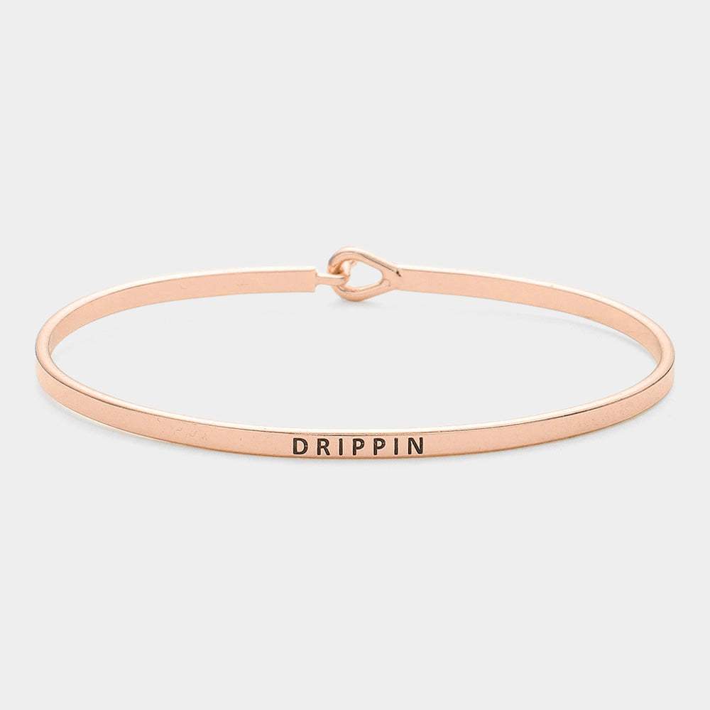"Drippin" Thin Brass Metal Hook Bracelet - Madeline Love - Flyclothing LLC