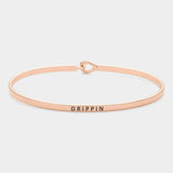 "Drippin" Thin Brass Metal Hook Bracelet - Madeline Love - Flyclothing LLC