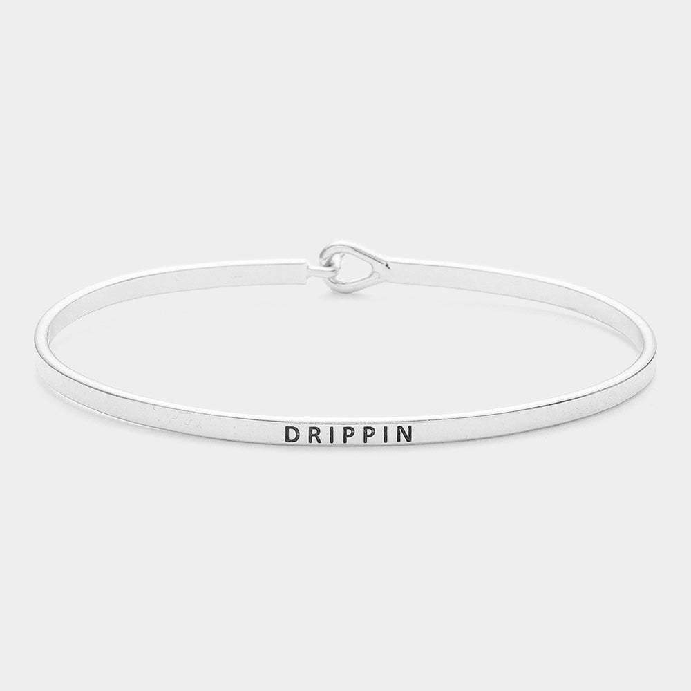"Drippin" Think Brass Metal Hook Bracelet - Madeline Love - Flyclothing LLC