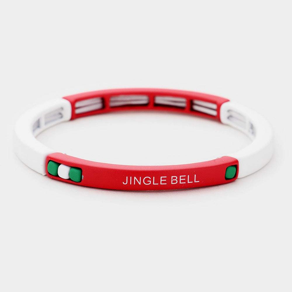 JINGLE BELL Message Stretch Bracelet - Madeline Love - Flyclothing LLC