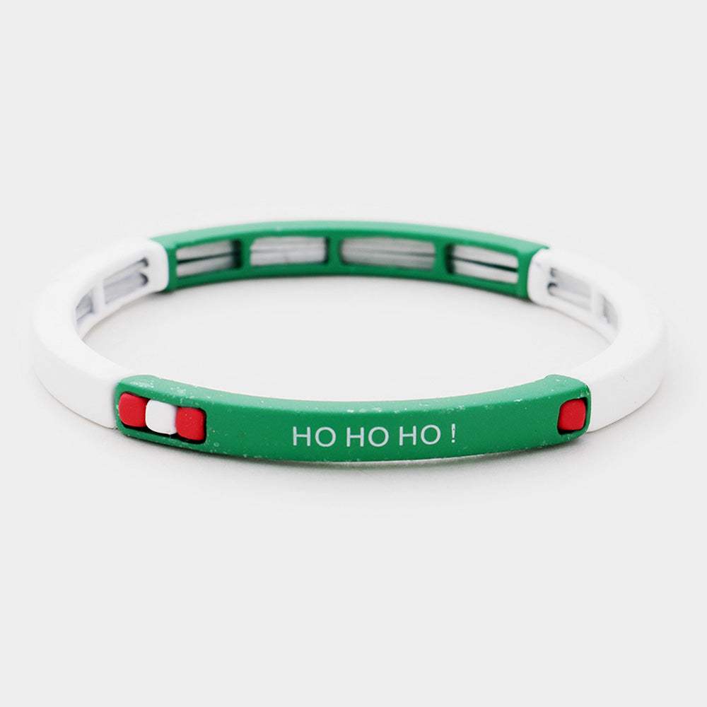 HO HO HO Message Stretch Bracelet - Madeline Love - Flyclothing LLC