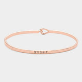 '2G2BT' Brass Thin Metal Hook Bracelet - Madeline Love - Flyclothing LLC