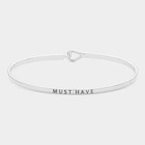 "Must have" thin metal hook bracelet - Madeline Love - Flyclothing LLC