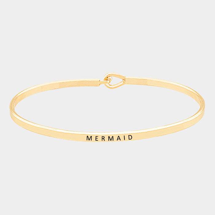 "Mermaid" Brass thin metal hook bracelet - Madeline Love - Flyclothing LLC