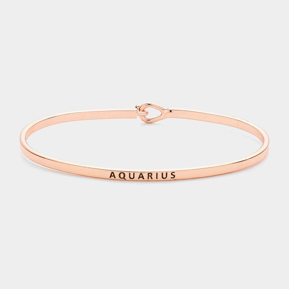 Congratulations Message Brass Thin Metal Hook Bracelet - Madeline Love - Flyclothing LLC