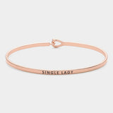 "Single Lady" Thin Brass Metal Hook Bracelet - Madeline Love - Flyclothing LLC