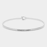 "Single Lady" Thin Brass Metal Hook Bracelet - Madeline Love - Flyclothing LLC
