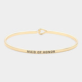 Maid of Honor Thin Metal Hook Bracelet - Madeline Love - Flyclothing LLC
