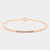Maid of Honor Thin Metal Hook Bracelet - Madeline Love - Flyclothing LLC