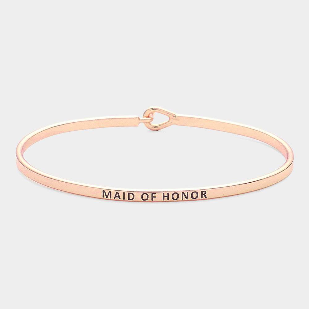 Maid of Honor Thin Metal Hook Bracelet - Madeline Love - Flyclothing LLC