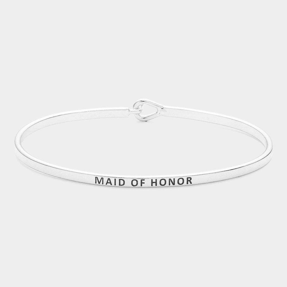Maid of Honor Thin Metal Hook Bracelet - Madeline Love - Flyclothing LLC