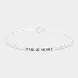 Maid of Honor Thin Metal Hook Bracelet - Madeline Love - Flyclothing LLC