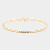 "Thing One" Thin Brass Metal Hook Bracelet - Madeline Love - Flyclothing LLC