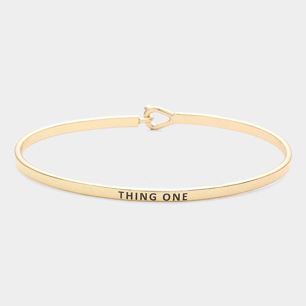 "Thing One" Thin Brass Metal Hook Bracelet - Madeline Love - Flyclothing LLC