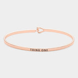 "Thing One" Thin Brass Metal Hook Bracelet - Madeline Love - Flyclothing LLC