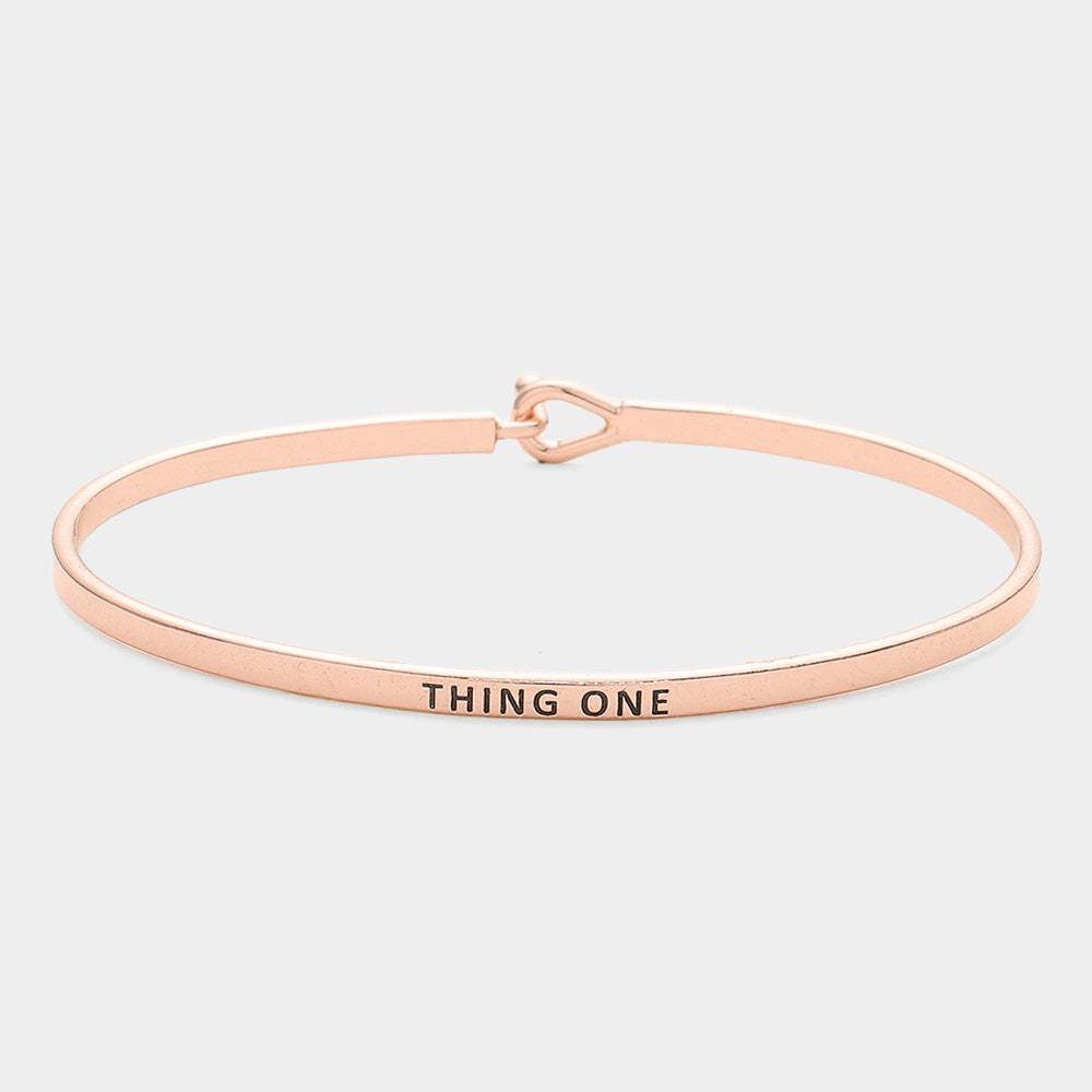 "Thing One" Thin Brass Metal Hook Bracelet - Madeline Love - Flyclothing LLC
