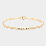 "Thing Two" Thin Brass Metal Hook Bracelet - Madeline Love - Flyclothing LLC