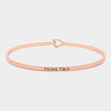 "Thing Two" Thin Brass Metal Hook Bracelet - Madeline Love - Flyclothing LLC