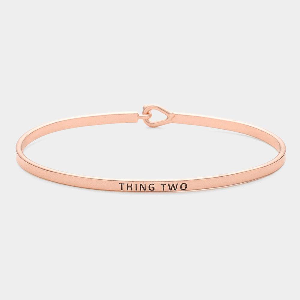 "Thing Two" Thin Brass Metal Hook Bracelet - Madeline Love - Flyclothing LLC