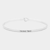 "Thing Two" Thin Brass Metal Hook Bracelet - Madeline Love - Flyclothing LLC