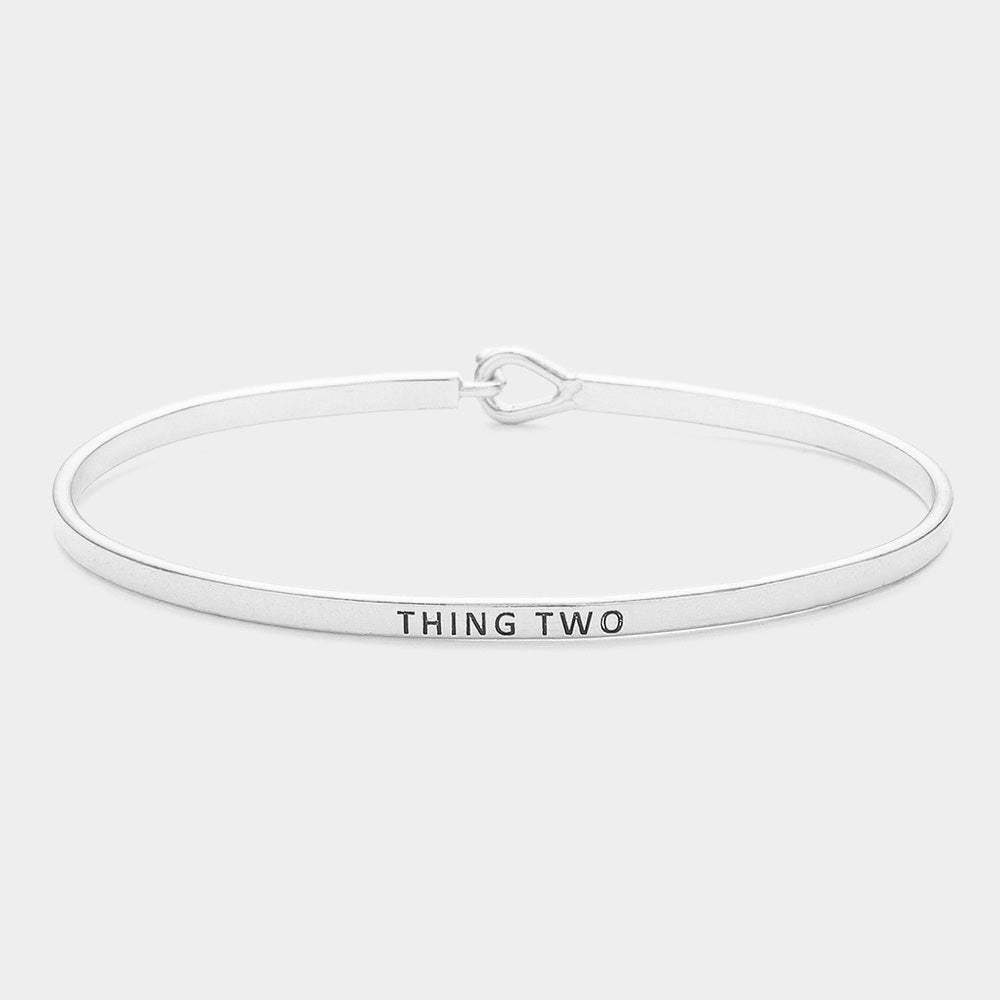 "Thing Two" Thin Brass Metal Hook Bracelet - Madeline Love - Flyclothing LLC