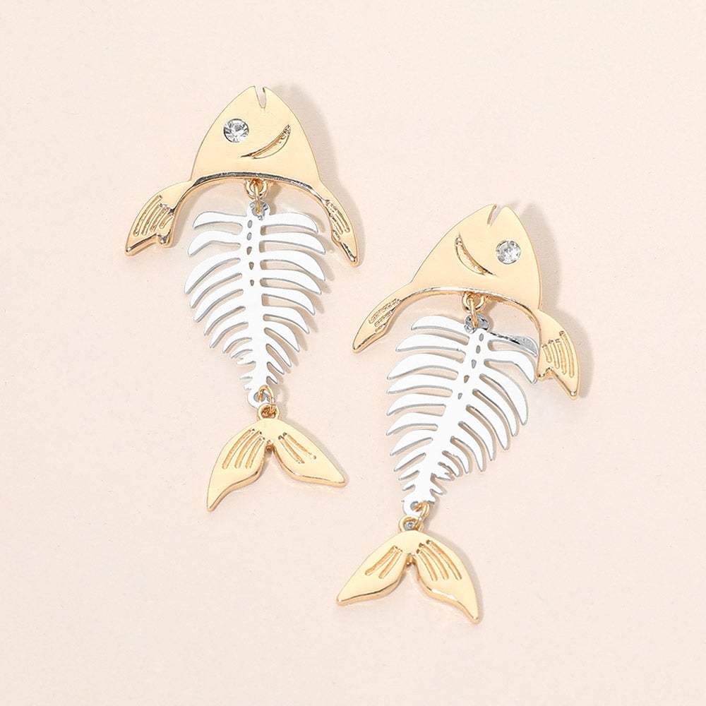 Fishbone Statement Earrings - Madeline Love - Flyclothing LLC