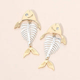 Fishbone Statement Earrings - Madeline Love - Flyclothing LLC