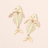 Fishbone Statement Earrings - Madeline Love - Flyclothing LLC