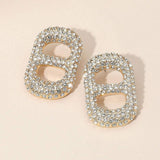 Bold Rhinestone Paved Statement Earrings - Madeline Love - Flyclothing LLC