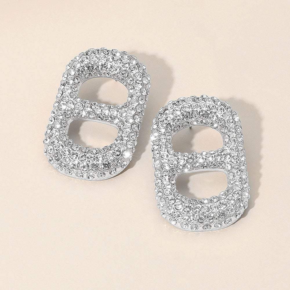 Bold Rhinestone Paved Statement Earrings - Madeline Love - Flyclothing LLC