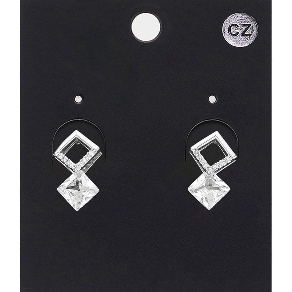 CZ Stone Abstract Earrings - Madeline Love - Flyclothing LLC